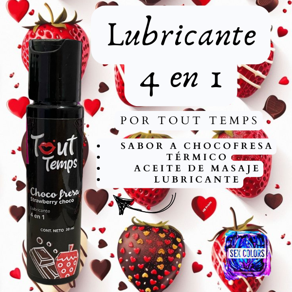 Lubricante 4 en 1 Choco Fresa tout Temps 30ml