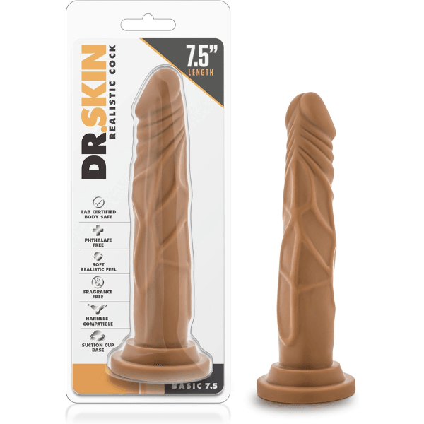 DILDO DR SKIN 7.5 MOCHA - Mi tienda
