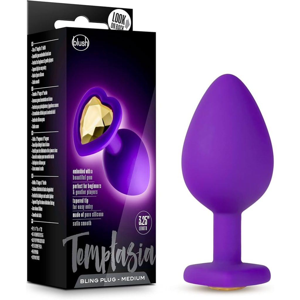 Bling plug medium temptasia corazón purple