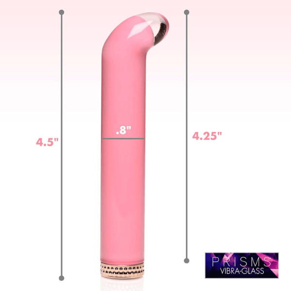 VIBRADOR PUNTO G 10X MINI XR VIDRIO ROSA - Mi tienda