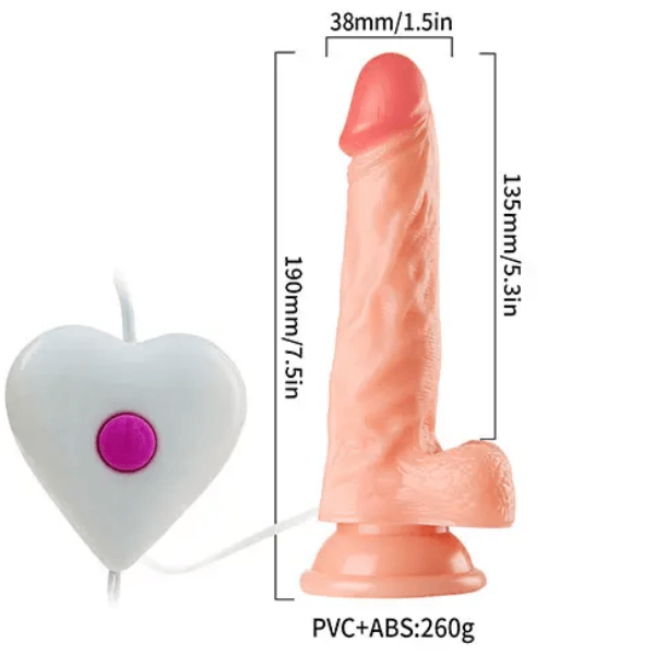 Dildo vibrador realista alambrico