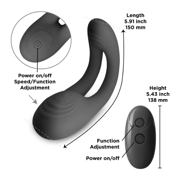 Vibrador para parejas Inya Utopia - Negro