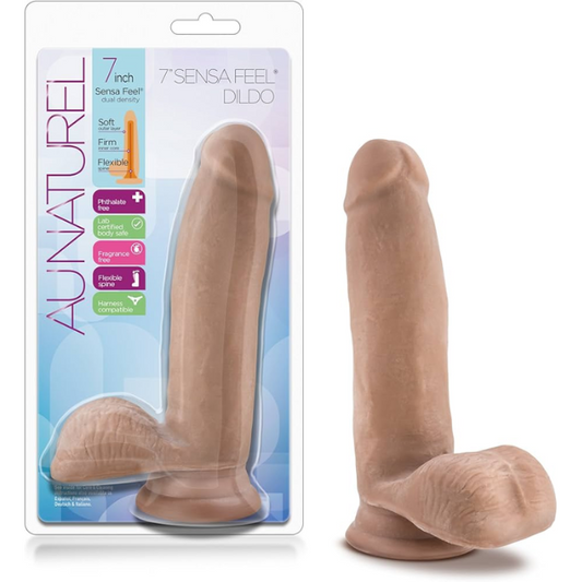 Blush Au Naturel 7" Sensa Feel Dildo Latin