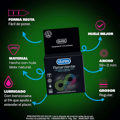 Condones Retardantes Durex