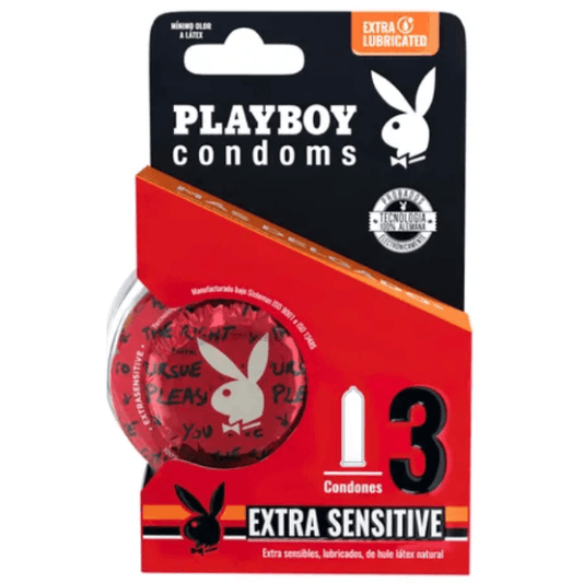 Condon playboy Extra delgado 3PZAS - Mi tienda