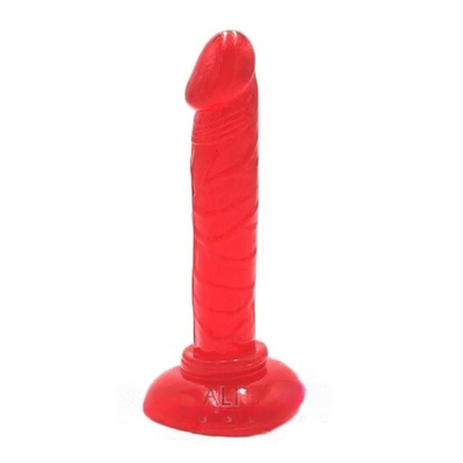 MINI DILDO SUAVE 4.25" - PUCKY POCKETS - CURY - ROJO