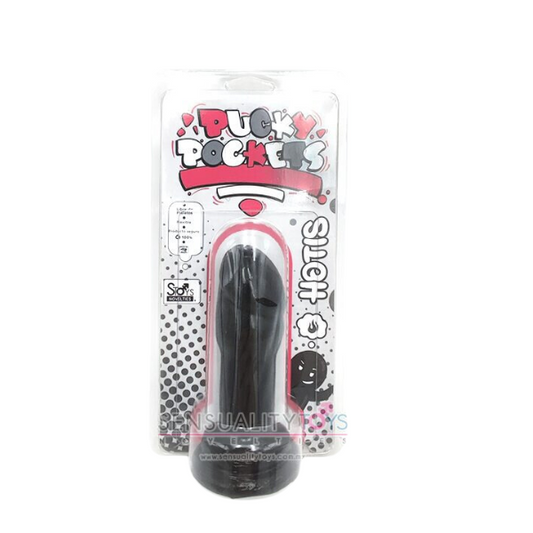 MINI DILDO SUAVE 4″ – PUCKY POCKETS – HOTIS – NEGRO