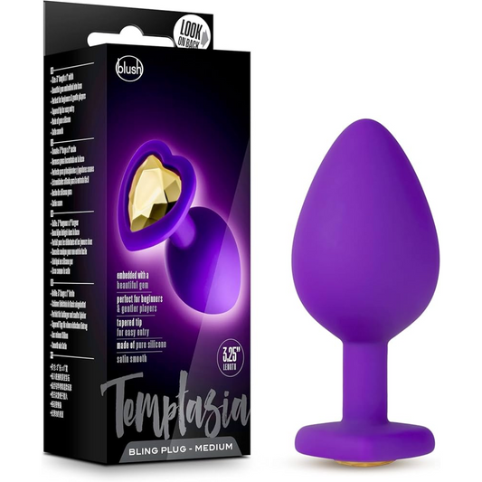 Bling plug medium temptasia  corazón purple