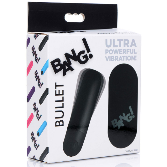 Vibrating Bullet With Remote Control - Black (Balita vibradora a control remoto Bang)