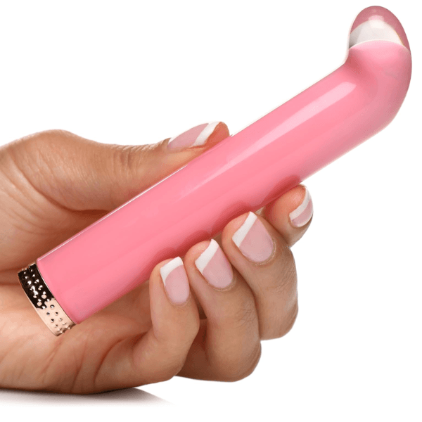 VIBRADOR PUNTO G 10X MINI XR VIDRIO ROSA - Mi tienda