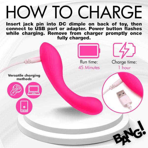 Vibrador de silicona G-Spot BANG! ROSA