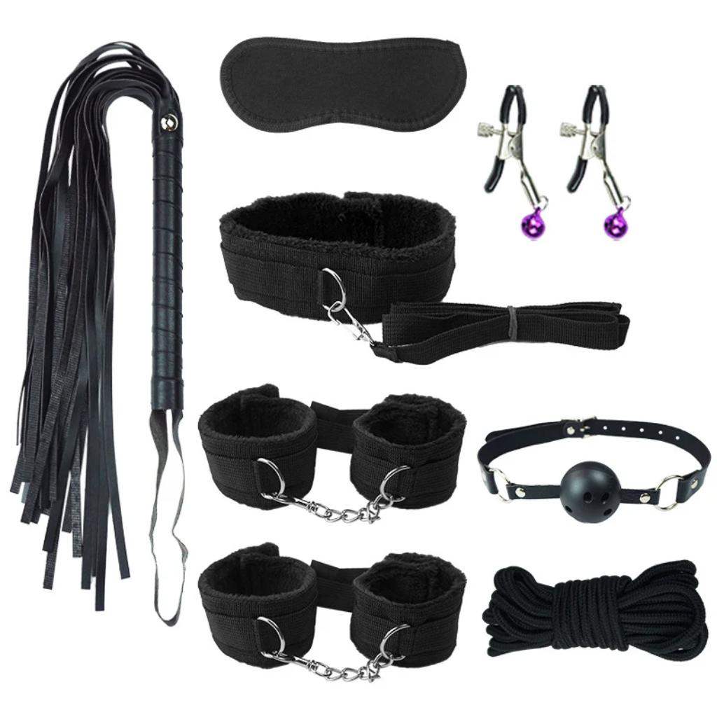 Kit Fetish Sencillo Negro - 8 Piezas