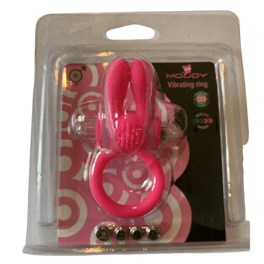 ANILLO VIBRADOR CONEJITO ROSA - Mi tienda