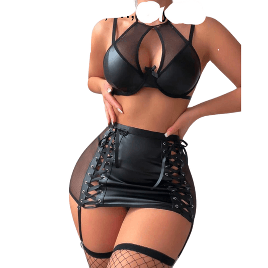 COORDINADO VINIPIEL AJUSTABLE CON LIGUERO - Mi tienda