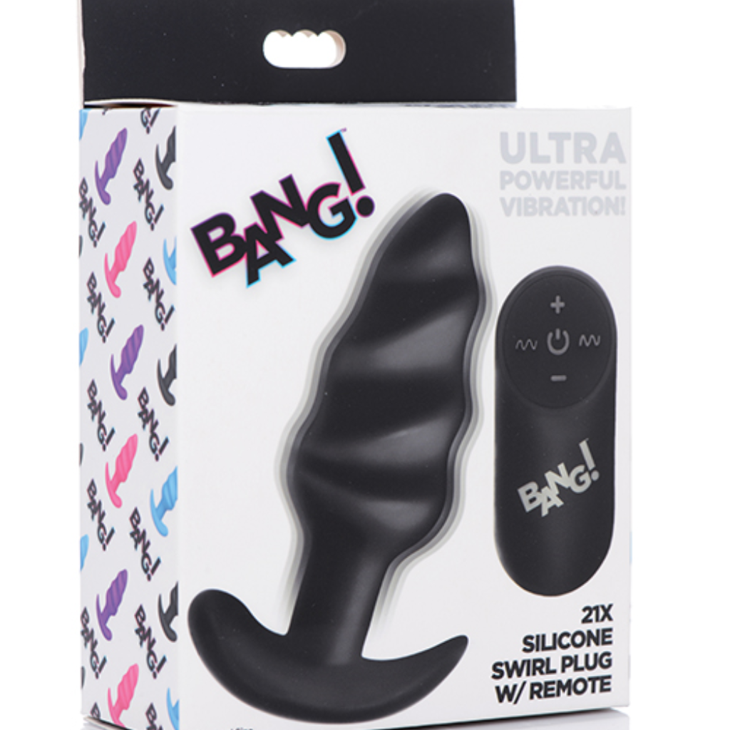 Bang! Silicone Swirl Plug Remote - plug a control remoto Bang